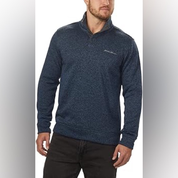 Eddie Bauer Men’s Snap Placket Radiator Fleece Pullover Top sz Large - Picture 2 of 6